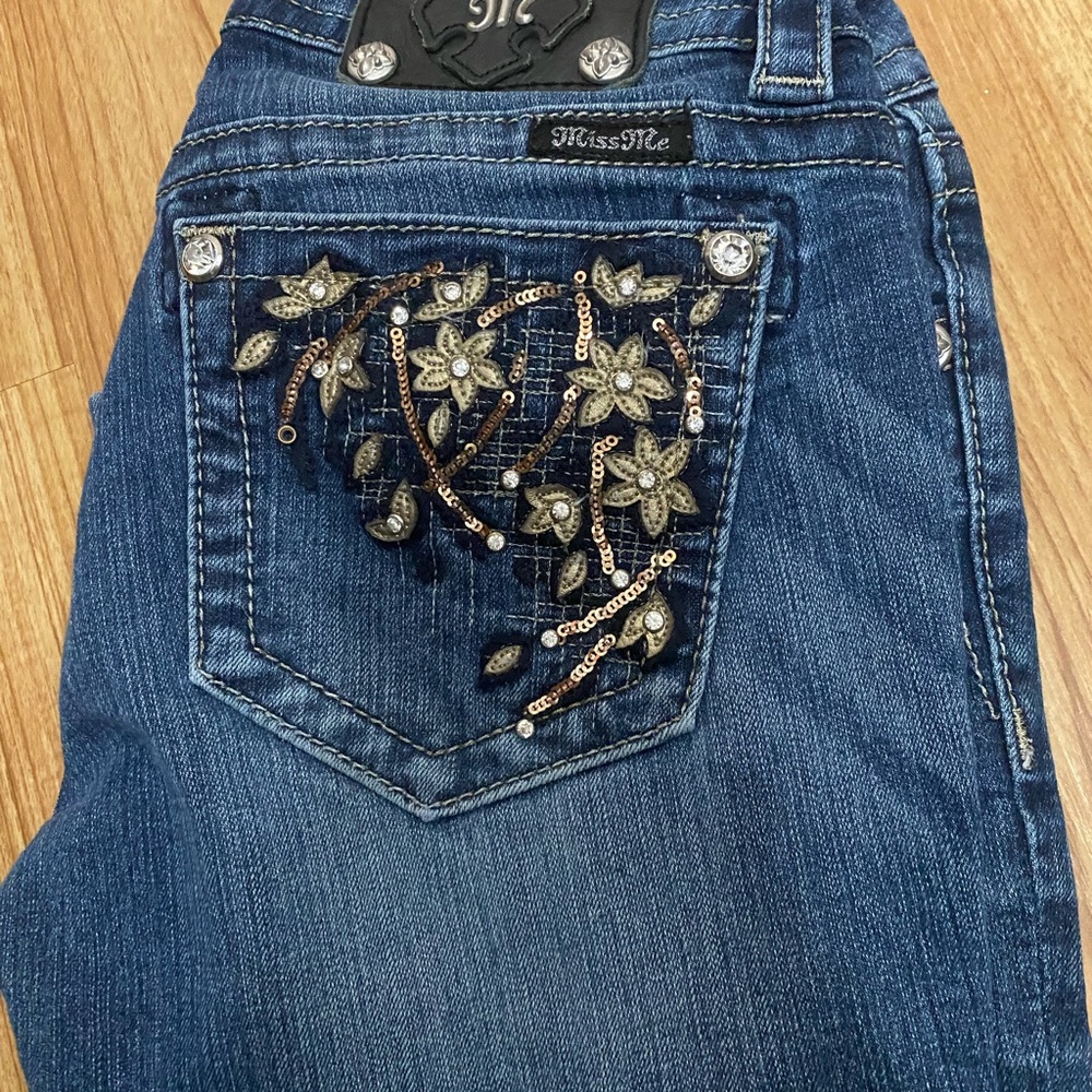 Miss Me Women's Blue Embellished Jeans